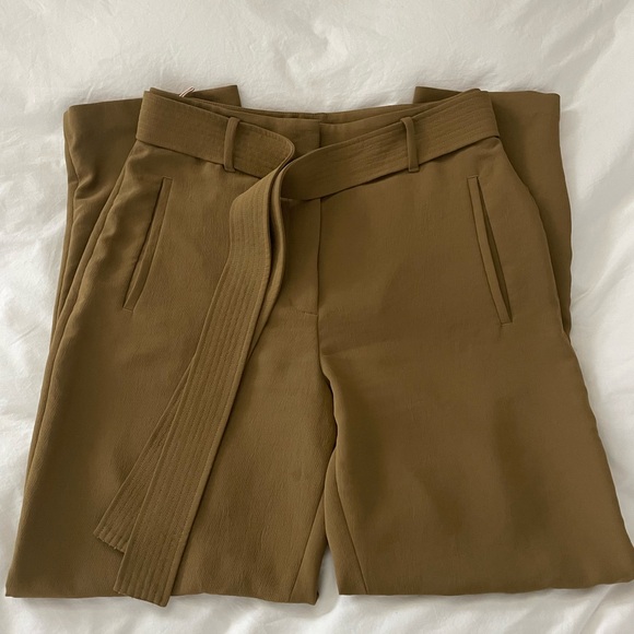 Wilfred Pants - Wilfred tie front pants w/ wide straight leg sz 10 KHAKI GREEN